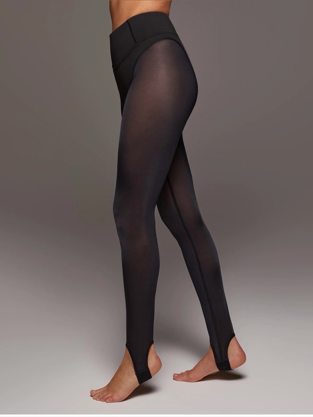 MICHI Womens Ambient Stirrup Legging Black Sheer Soft Dance Yoga Workout Small S - Picture 2 of 9